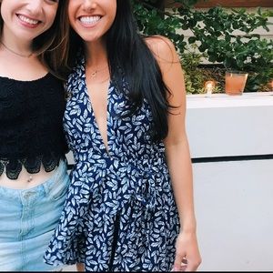 LF navy leaf romper!